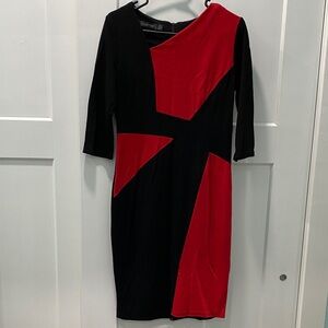 Elegant Black and Red Dress